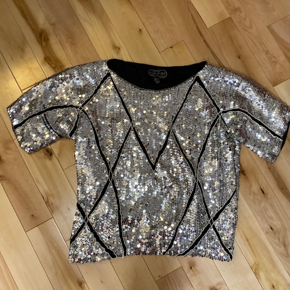 Joseph Le Bon Sequin Top Vintage STUNNING - Picture 3 of 11